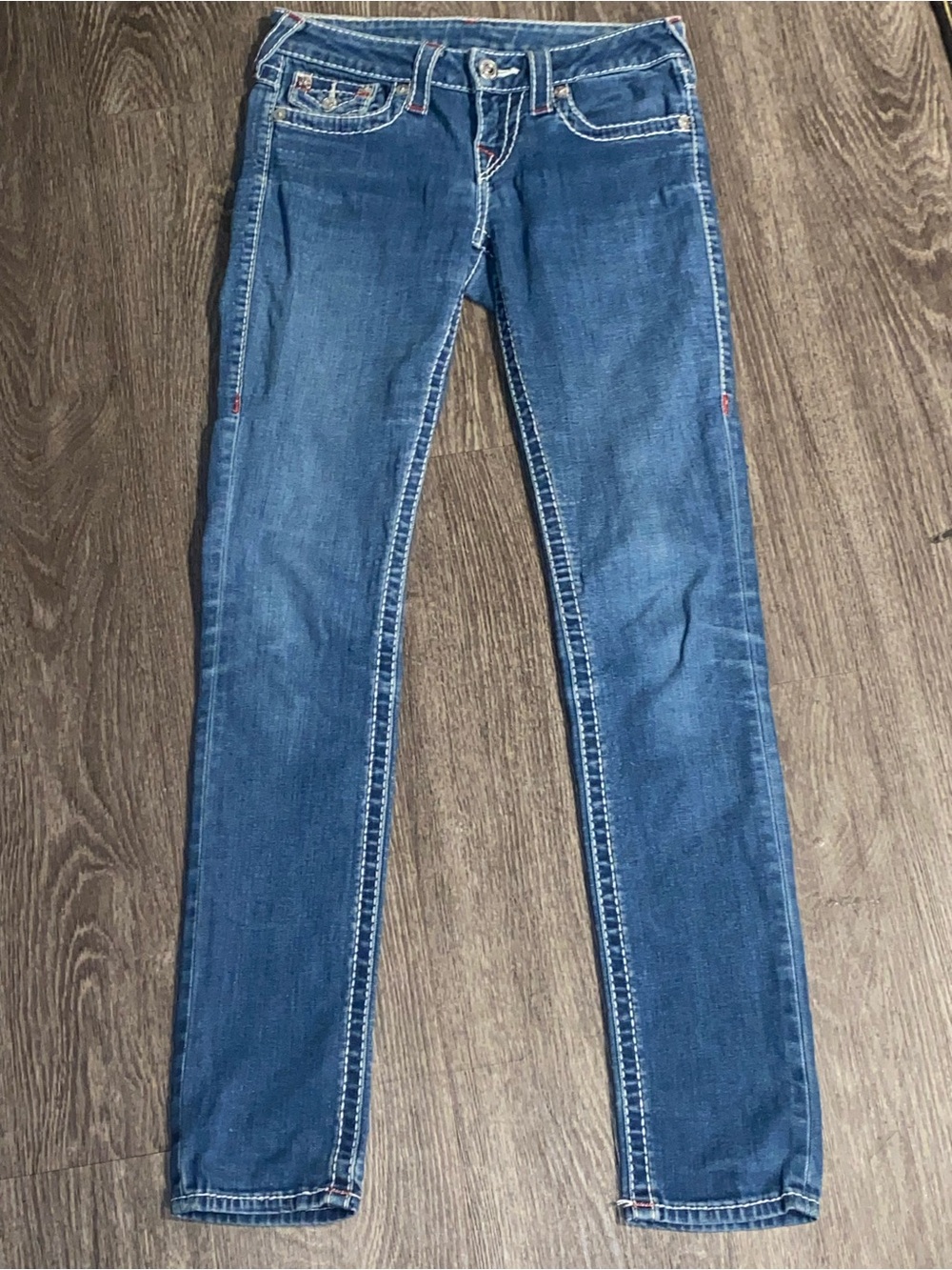True Religion Skinny Jeans in Dark Blue Wash - Picture 2 of 9